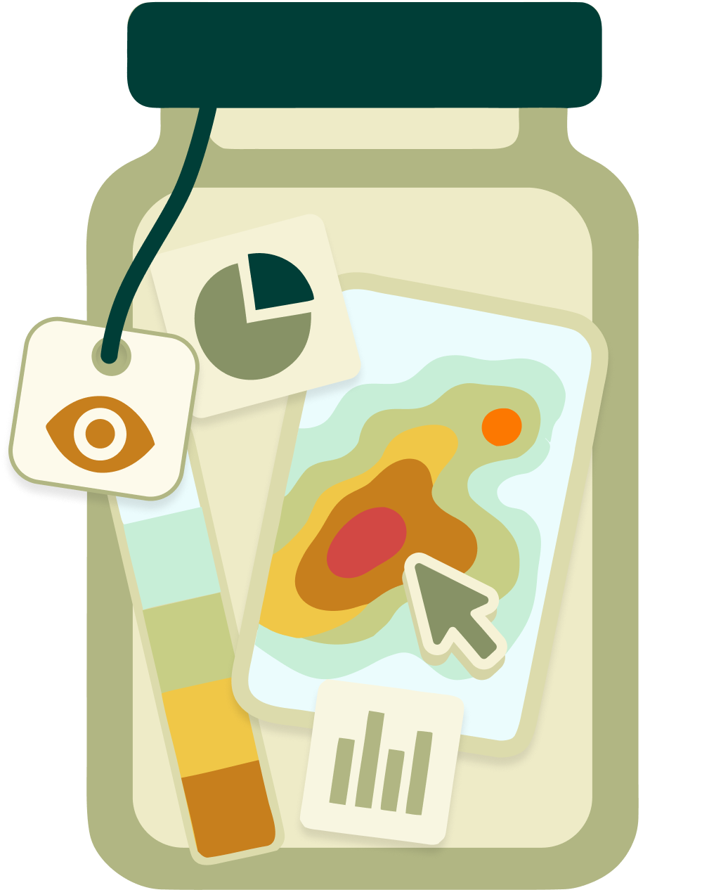 A jar holding The Lighthouse